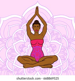 A young Australian woman yoga.