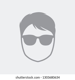 Young avatar face with sunglasses
