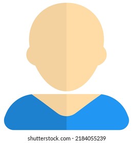 Young bald man avatar wearing t-shirt