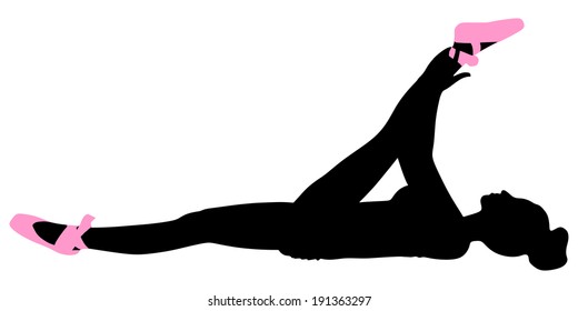 Young ballerina dancer, vector 