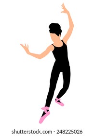 Young ballerina dancer, vector