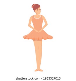Young ballerina icon. Cartoon of Young ballerina vector icon for web design isolated on white background