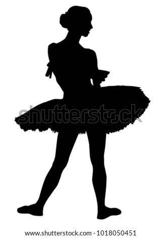 Young ballet dancer in an artistic dress on a white background
