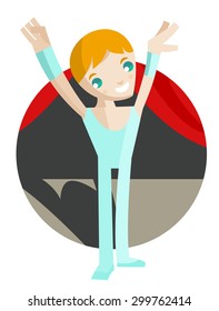 young ballet dancer in the stage
