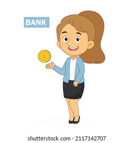 Consultor del Banco Joven Usando Computadora Para Asesores