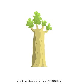 Young Baobab Tree Jungle Landscape Element