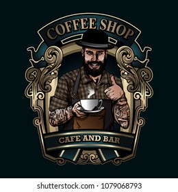 Young barista man.