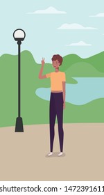 young and beautiful afro girl in the park