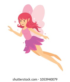 young beautiful angelic pink fairy girl