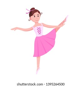 Hand Drawn Beautiful Little Ballerina Girldancer Stock Vector (Royalty ...