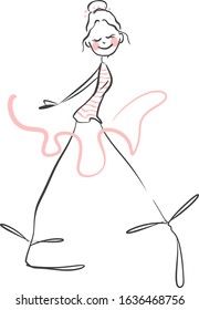 A young beautiful ballet dancer