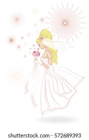 Young beautiful bride