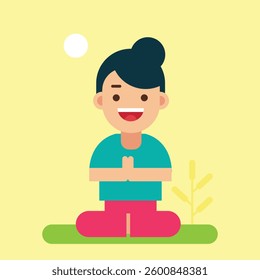 Young beautiful girl practicing yoga