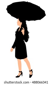 young beautiful girl with umbrella