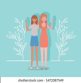 young and beautiful girls couple