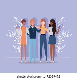 young and beautiful interracial girls group characters