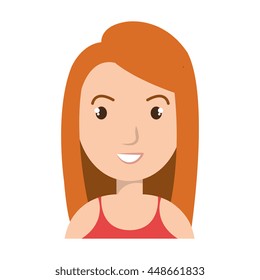 Young and beautiful woman cartoon, vector illustration graphic design.