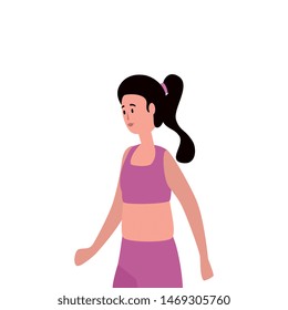 young and beautiful woman character