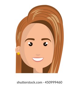 Young and beautiful woman with hair pompadour cartoon design, vector illustration graphic design.