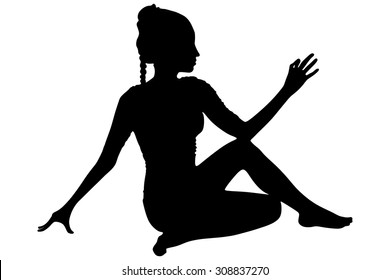 young beautiful yoga posing