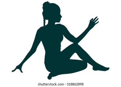young beautiful yoga posing