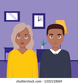 young black couple characters