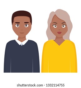 young black couple characters