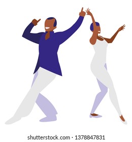 young black couple dancing 