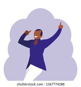 young black dancer disco style character