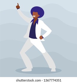 young black dancer disco style character