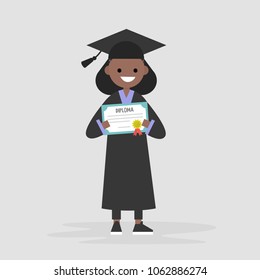 Graduation Cartoon Black Images Stock Photos Vectors Shutterstock