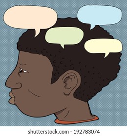 Young Black male with voices in his head