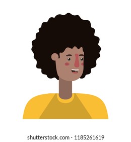 young black man with afro avatar character