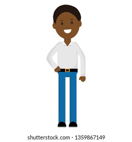 young black man avatar character