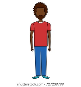 young black man avatar character