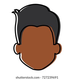 young black man head avatar character