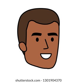 young black man head character