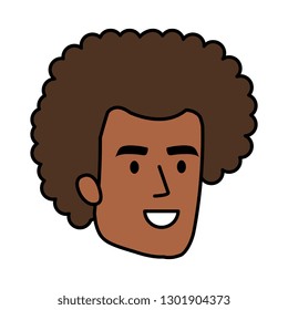 young black man head character