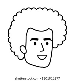young black man head character