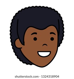 young black man head character