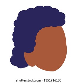 young black man head character