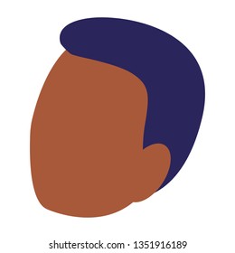 young black man head character