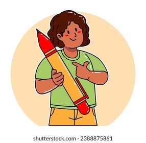 Young Black woman carrying a pen