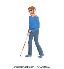 592 Cartoon people blind cane Images, Stock Photos & Vectors | Shutterstock