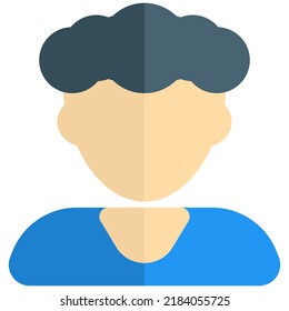 Young boy avatar with curly zero fade hairstyle