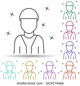 Young boy avatar multi color style icon. Simple thin line, outline vector of avatar icons for ui and ux, website or mobile application