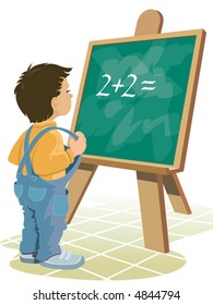 3,625 Young boy writing on chalkboard Images, Stock Photos & Vectors ...