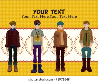young boy card