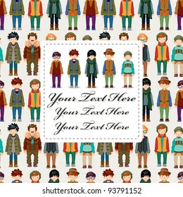 young boy card