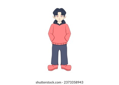 Young Boy Character Design Illustration